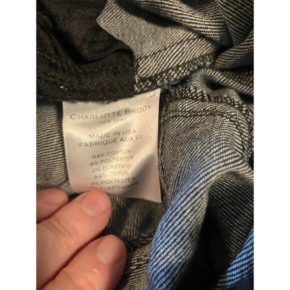 Charlotte Brody High Rise Crop Raw Hem Dark Wash Jeans-sz 26 - Picture 12 of 16